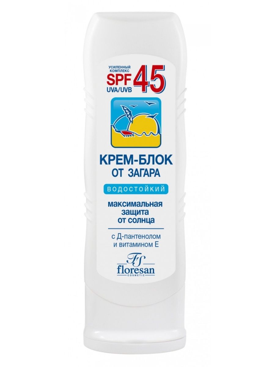 Floresan крем блок от загара spf 45. Крем блок от загара 45. Floresan крем-блок от загара SPF 45 водостойкий 60 мл. Ф- 113f крем-блок от загара СПФ-45 60мл д/лица.