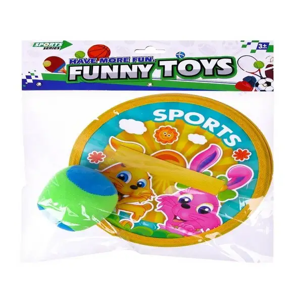 Игра с мячом "Липучка" (набор 2 тарелки, мяч)