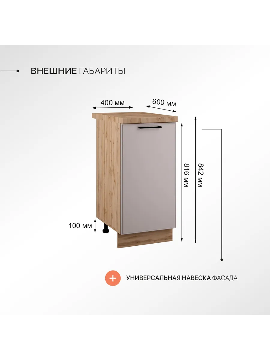 Кухонный гарнитур модульный напольный Мемфис 40 см ТАЩИ В ДОМ 151831109  купить за 4 883 ₽ в интернет-магазине Wildberries