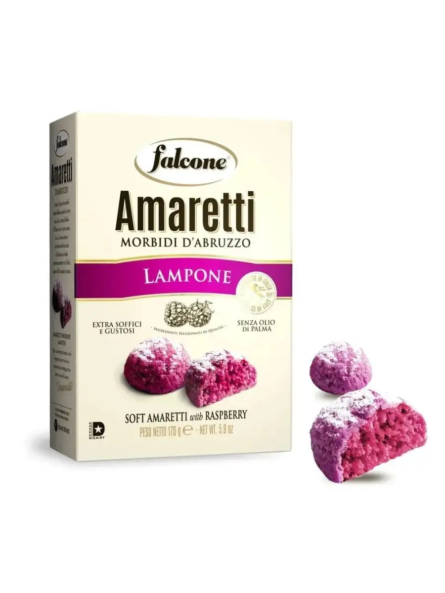 Печенье сдобное Amaretti, Амаретти мягкие, вкус малины,170 г Falcone  151850078 купить за 581 ₽ в интернет-магазине Wildberries