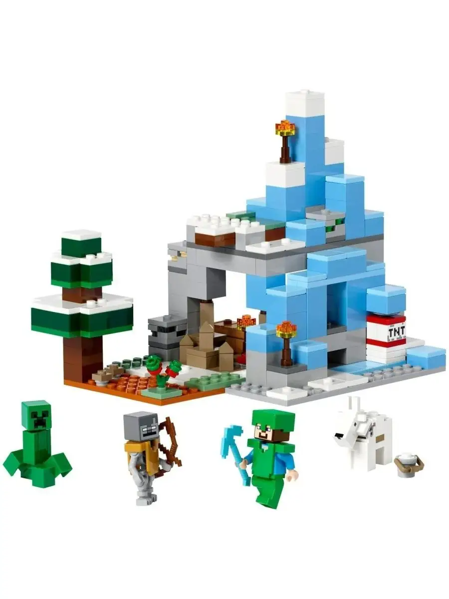 Конструктор Lego Майнкрафт Minecraft The Frozen Peaks 21243 LEGO 151870119  купить за 4 738 ₽ в интернет-магазине Wildberries