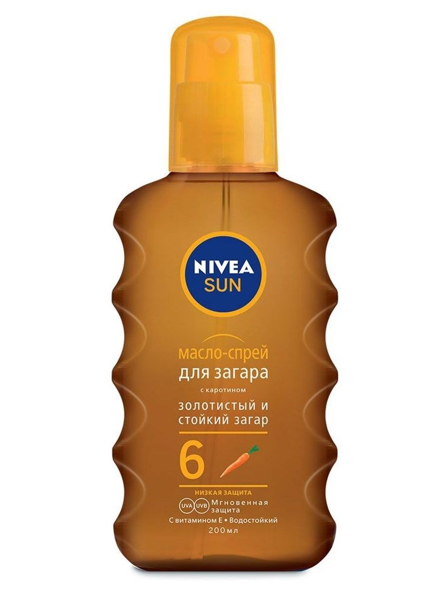 Масло для загара nivea с каротином. Nivea масло спрей для загара с каротином SPF 6 200 мл. Nivea Sun масло-спрей для загара SPF 6 С каротином. Nivea масло спрей для загара с каротином 6. Масло спрей для загара Nivea.