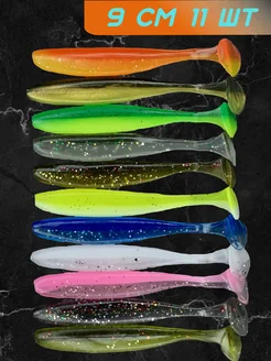 Силиконовые приманки виброхвост 11 штук 9см FishRus 151951586 купить за 243 ₽ в интернет-магазине Wildberries