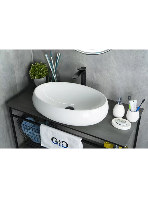 Gid Раковина накладная N9030a (60x41x15см), 60x41x15 см, фото 7