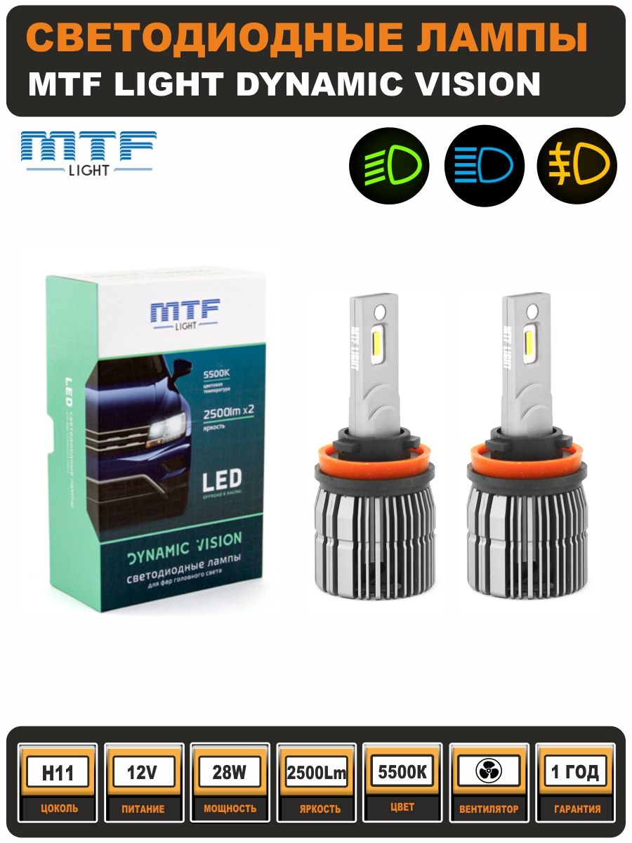 Led mtf отзывы. МТФ динамик Вижн h7. MTF Light Dynamic Vision h11. MTF Light Dynamic Vision h7. Светодиодные лампы MTF hb4.