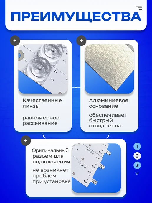 ТехЦентр Полюс Подсветка LED39D7A-ZC23AG-02 LED39D7B-ZC23AG-02, вариант, фото 2