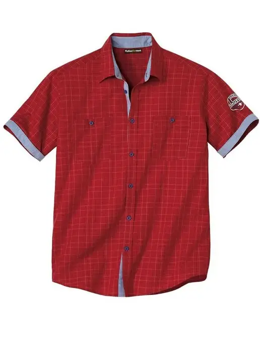 Atlas For Men Рубашка летняя из хлопка в клетку, красный, фото 5