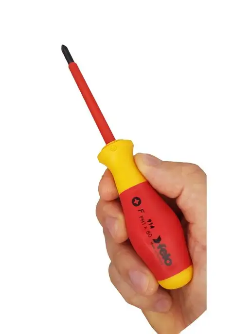 Felo Отвертка диэлектрическая крестовая PH1x80 Германия, 1x80, фото 2