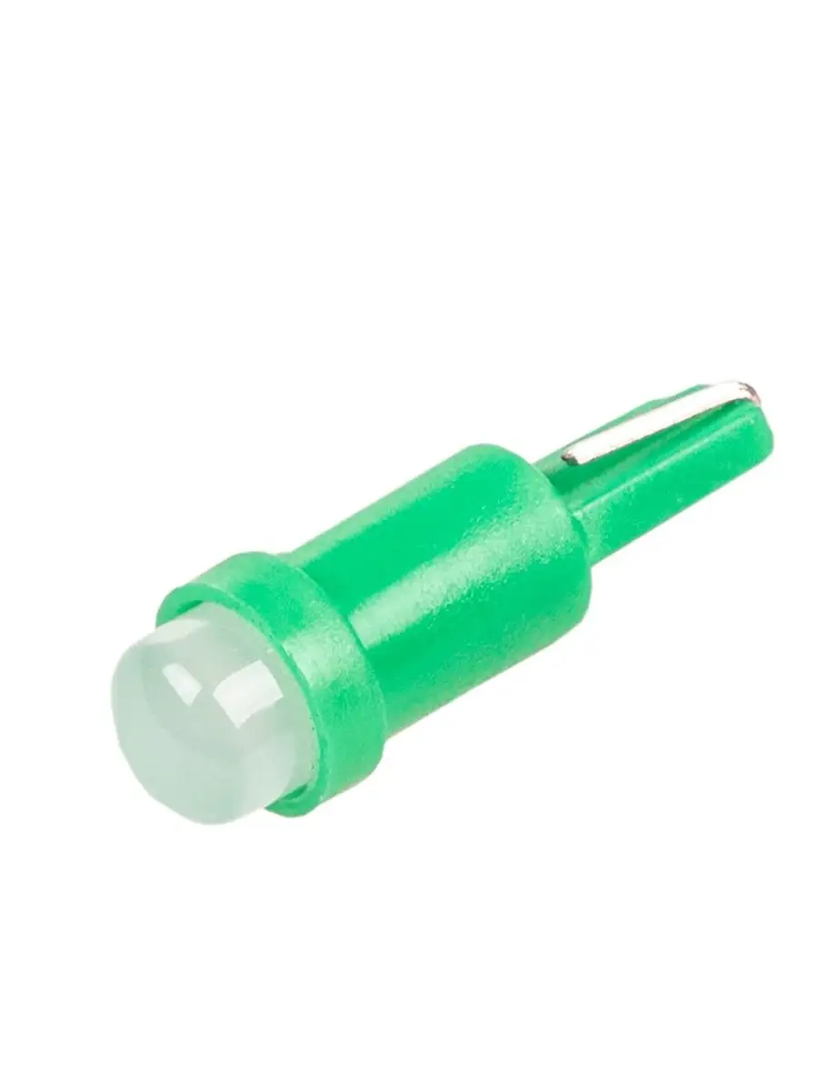 Автолампа диод T5 (W1,2W) 12V 1COB без цоколя Зеленая