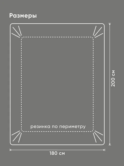 Askona Непромокаемый наматрасник Nesty 90x200x35,6 на резинке, 180x200x35.6, фото 6