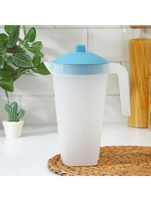 ИскраПласт Кувшин с крышкой 2 л, 20*12*26 см, 20x12x26 см, 2 л, фото 8