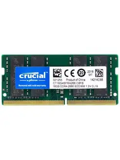 Оперативная память SODIMM DDR4 16GB CT16G4SFRA266.C8FB Crucial 152137856 купить за 3 659 ₽ в интернет-магазине Wildberries