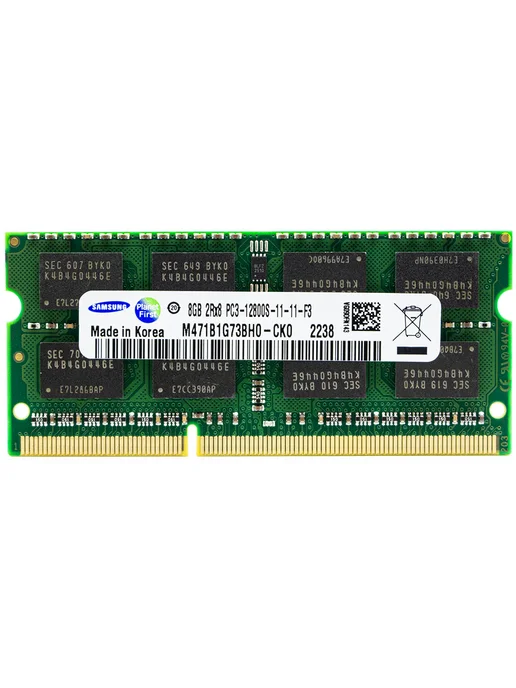 Оперативная память SODIMM DDR3 8GB Samsung M471B1G73BH0-CK0, 8 ГБ