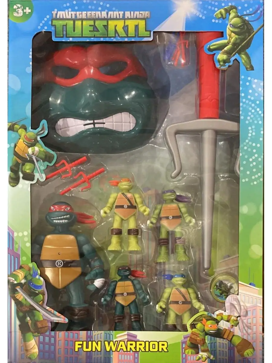 Toys4Kids Черепашки ниндзя большой набор с маской и фигуркой