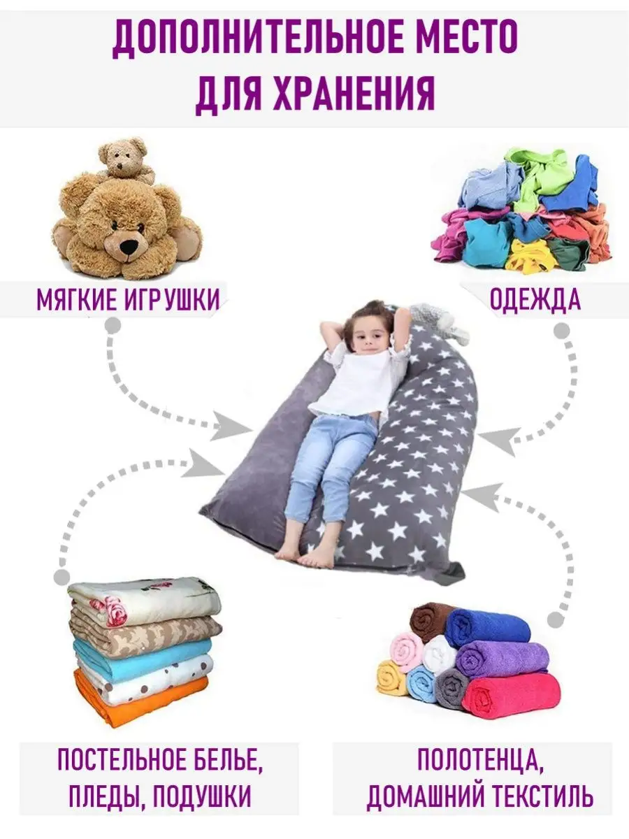 Корзина для игрушек мешок NAPPA.HOME 152181434 купить в интернет-магазине  Wildberries