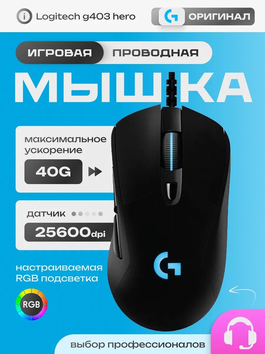 Проводная мышка игровая...