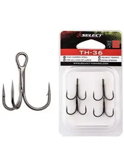 Крючки тройные treble hook TH-36 #01 (4шт в упаковке) Select Tackles 152354539 купить за 254 ₽ в интернет-магазине Wildberries