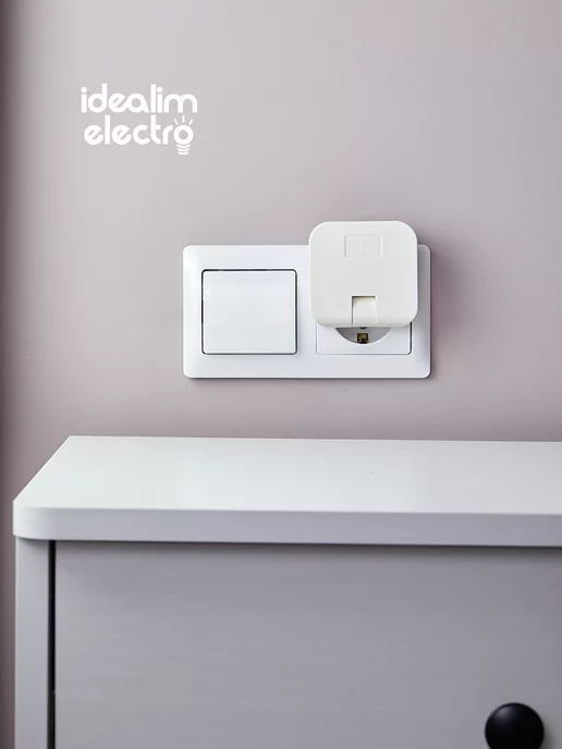 idealim electro Тройник для розетки поворотный плоский разветвитель 3500 Вт, 3500 Вт, фото 7