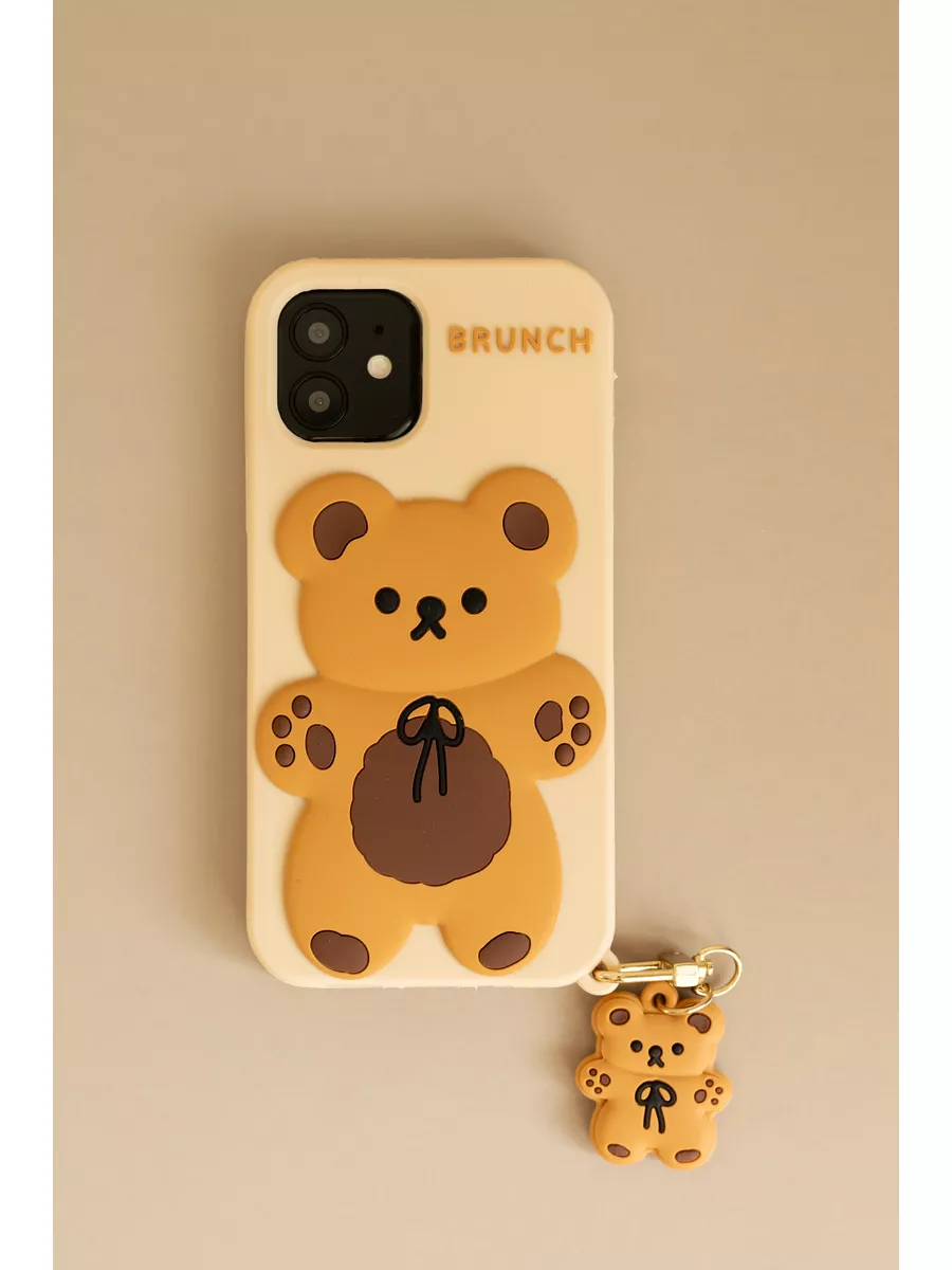 Чехол прозрачный Print Bear Stuff для iPhone 13 mini Мишка с кальяном