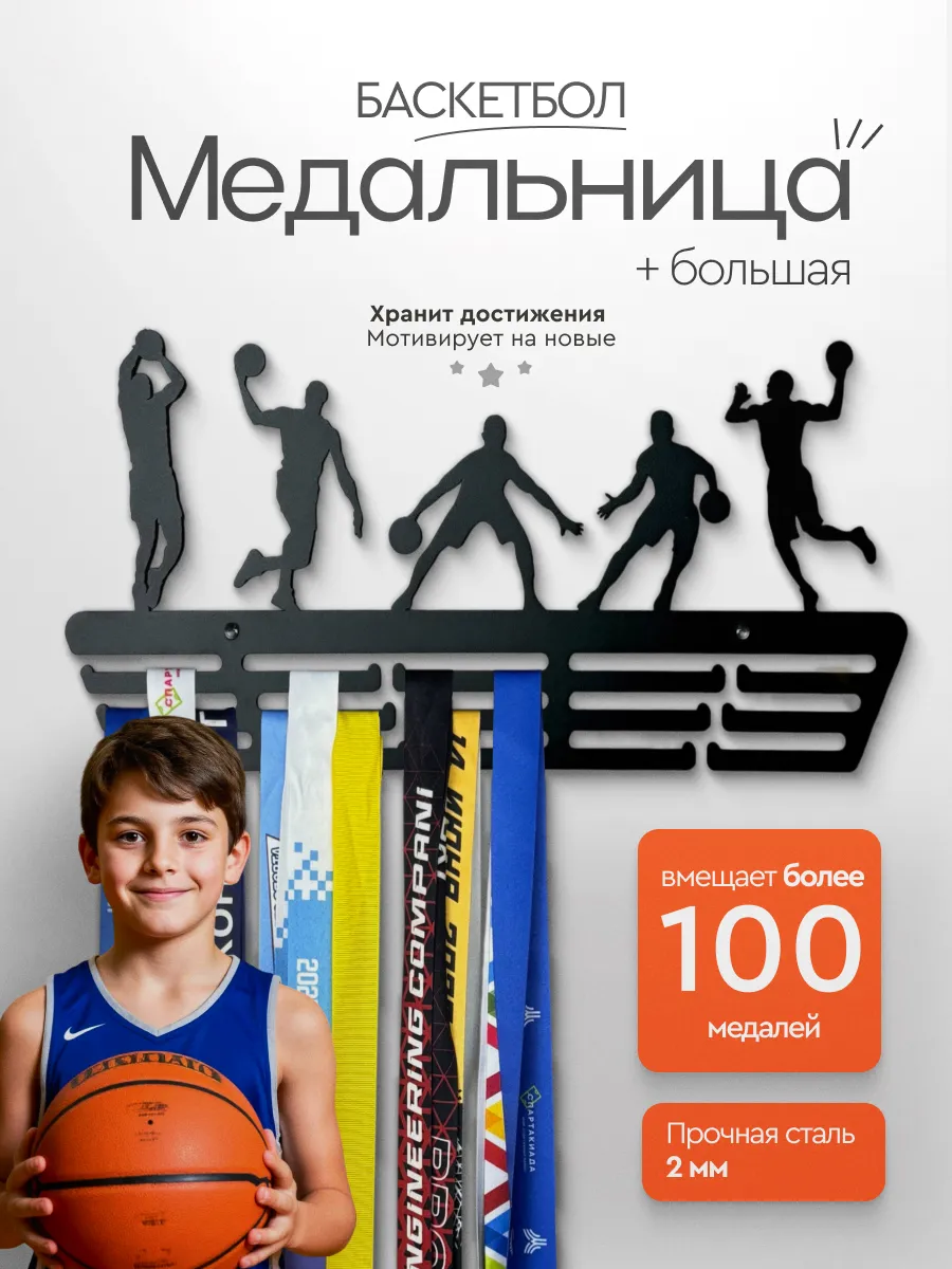Медальница металлическая Баскетбол
