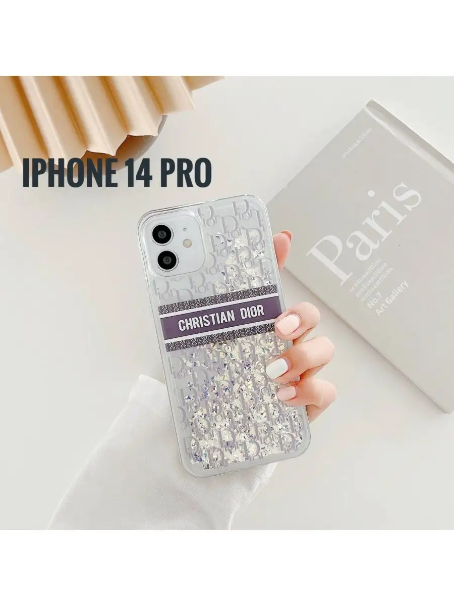 Чехол на iphone 14 pro dior с переливающимися блестками AiMi FASHION  152487229 купить в интернет-магазине Wildberries