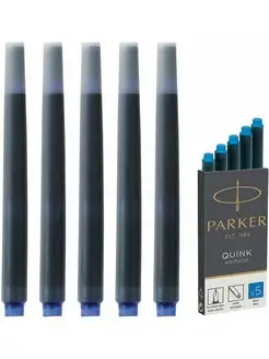 Картриджи чернильные (чернила) для перьевой ручки синие 5 шт Parker 152534832 купить за 466 ₽ в интернет-магазине Wildberries