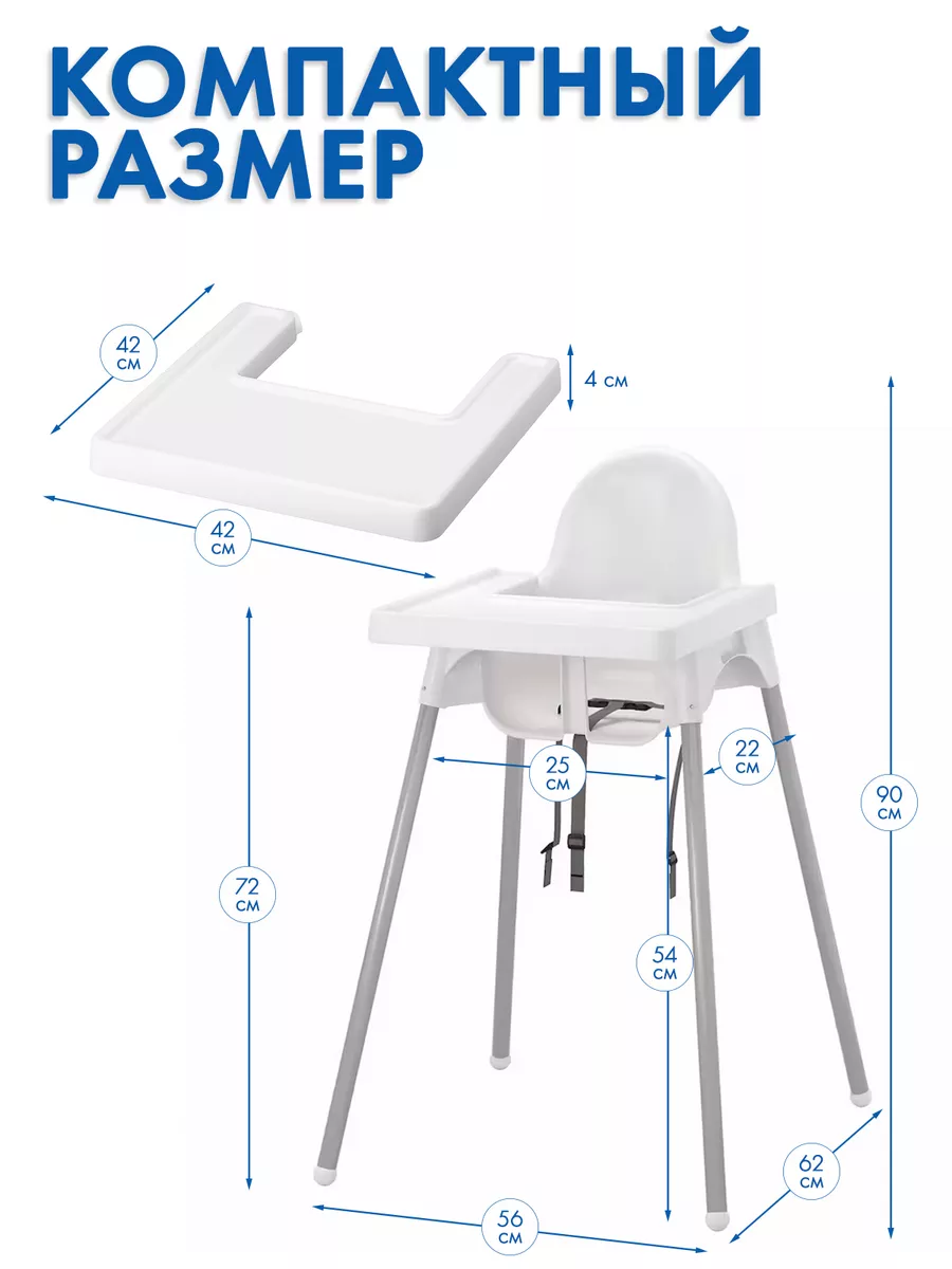 Стульчик для кормления ребенка Антилоп IKEA 152648500 купить за 4 566 ₽ в  интернет-магазине Wildberries