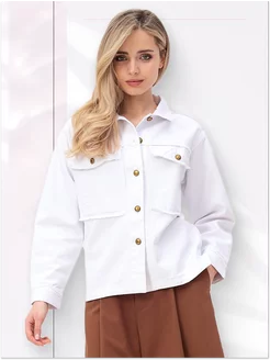 Куртка джинсовка короткая оверсайз Мисс Данин 152667023 купить за 3 320 ₽ в интернет-магазине Wildberries