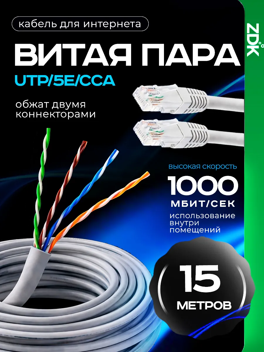 Внутренний интернет LAN кабель патч корд витая пара