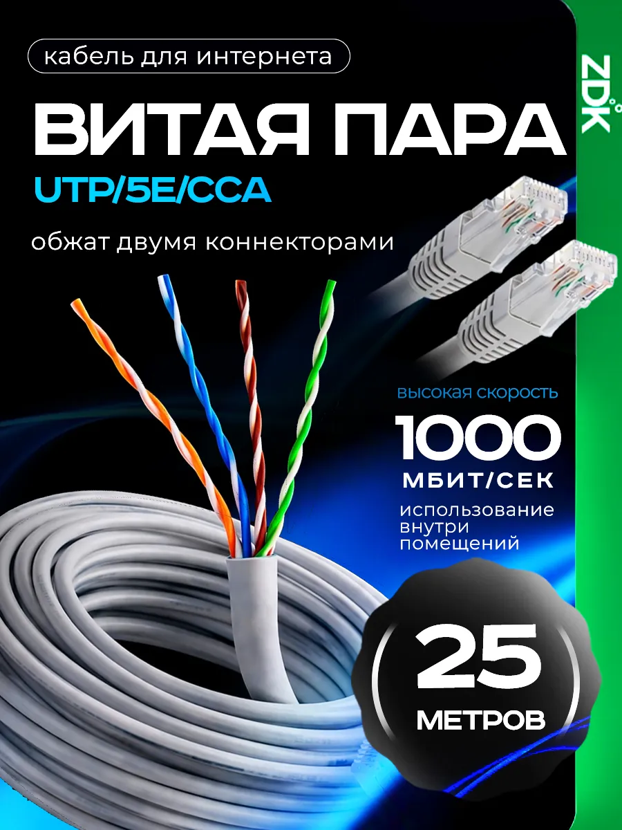 LAN кабель патч корд витая пара