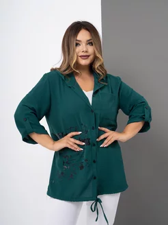 Блузка больших размеров Nazli tex 152716616 купить за 1 108 ₽ в интернет-магазине Wildberries