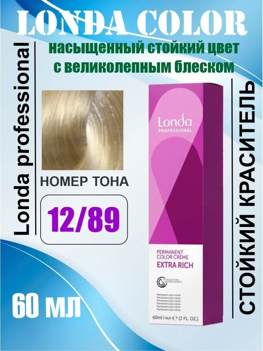 Краска для волос Londa Professional 60 мл 8/69 Светлый блондин фиолетовый сандрэ