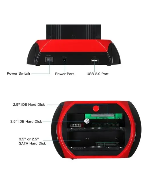 Zharkyn Док-станция HDD 2.5" 3.5" IDE SATA, вариант, фото 3