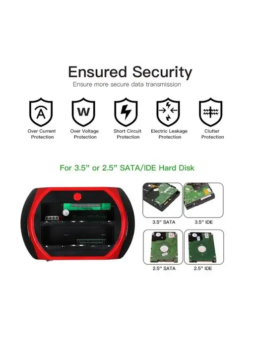 Zharkyn Док-станция HDD 2.5" 3.5" IDE SATA, вариант, фото 4