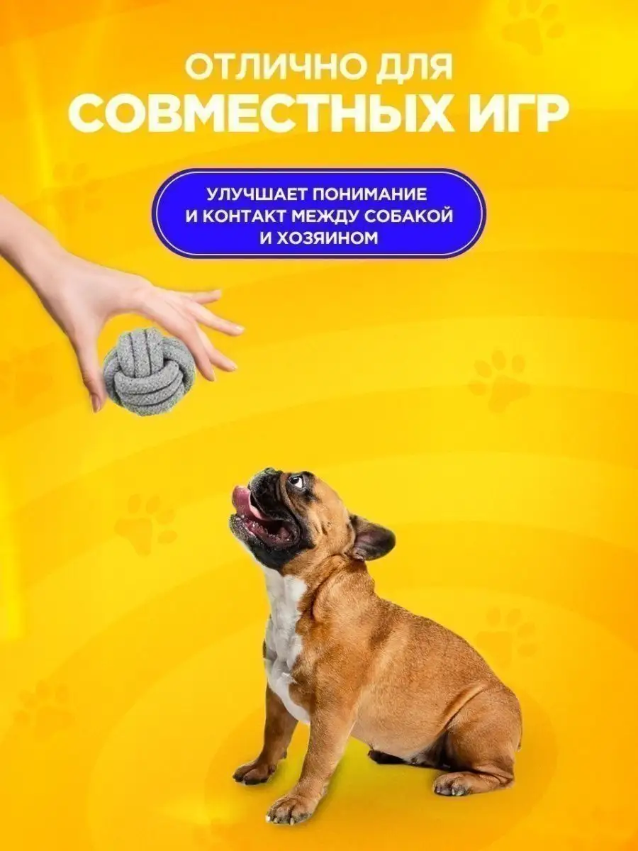 Игрушки для собак мелких средних пород 5 шт. мяч канат и др Animal Toy  152869776 купить в интернет-магазине Wildberries