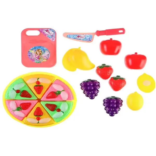 Игровой набор Чаепитие WINX тортик и фрукты на липучках