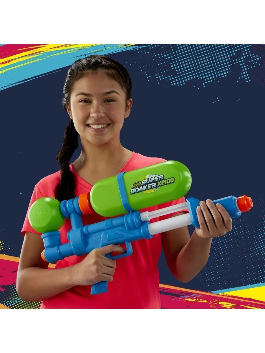 Водный Бластер NERF Super Soaker XP100 супер сокер NERF 152988525 купить за  1 818 ₽ в интернет-магазине Wildberries