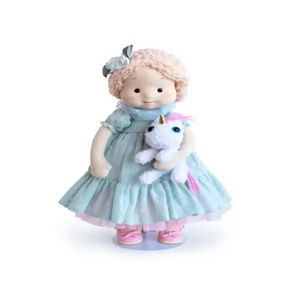Мягкая кукла "Аврора с единорогом Пудингом", 38 см