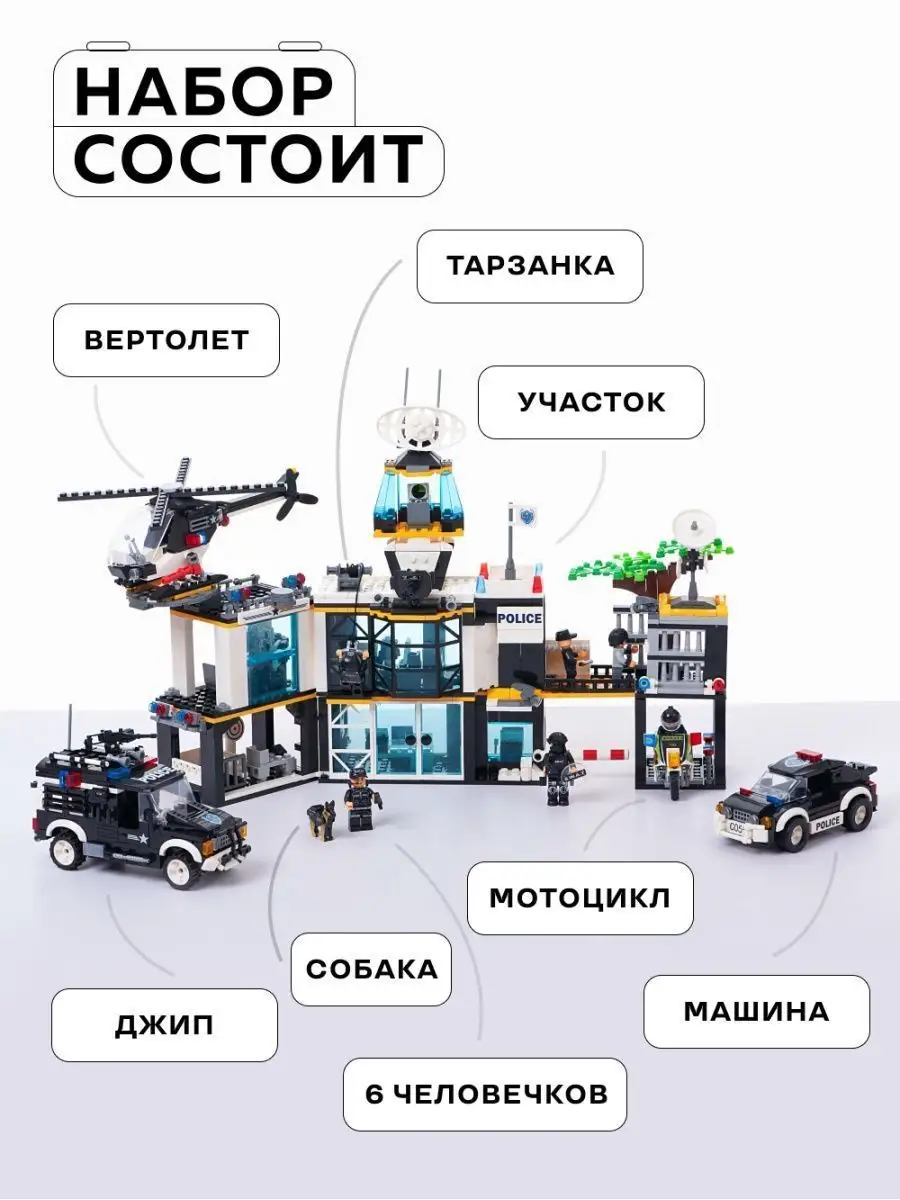 Конструктор полицейский участок LEGO 153197482 купить за 2 988 ₽ в  интернет-магазине Wildberries