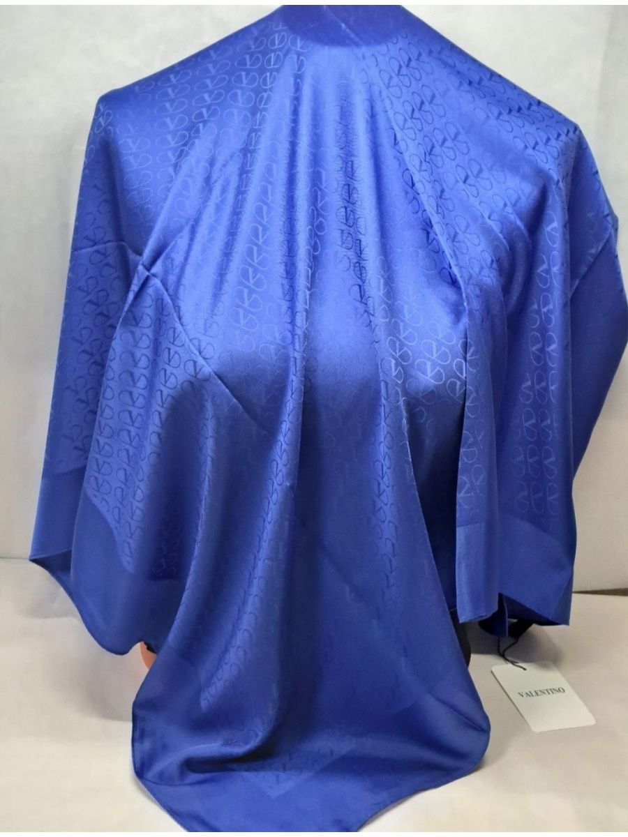Код платка. Платье платок концепт синее фото.