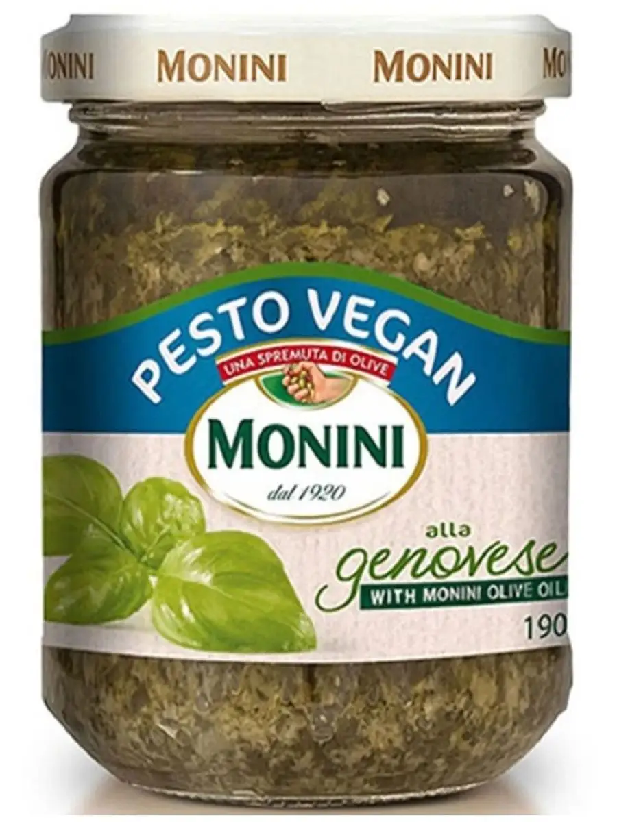 Соус песто классический с базиликом Vegan 190г Monini 153203416 купить за  516 ₽ в интернет-магазине Wildberries