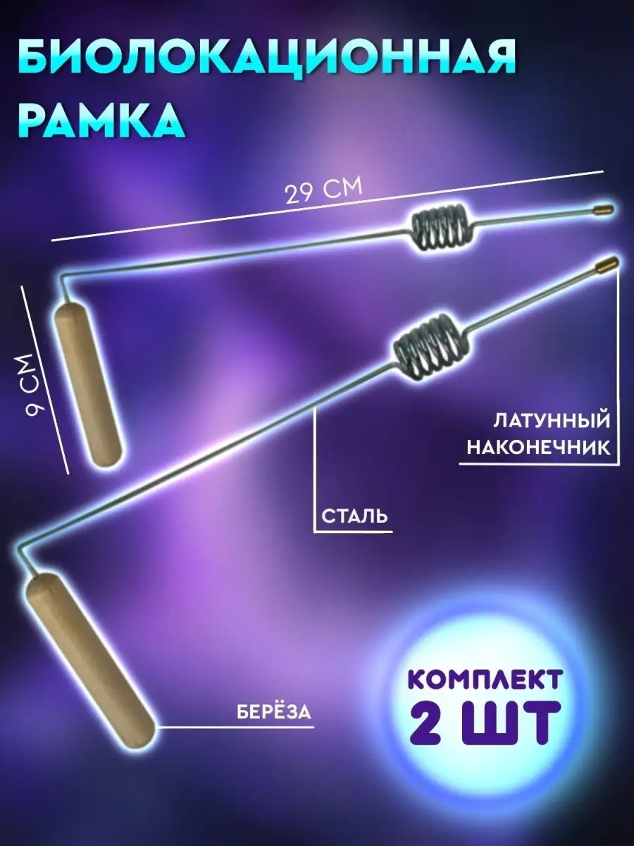 Биолокационная рамка с резонатором, эзотерика, аксессуары ЧудесаТУТ  153294410 купить за 870 ₽ в интернет-магазине Wildberries