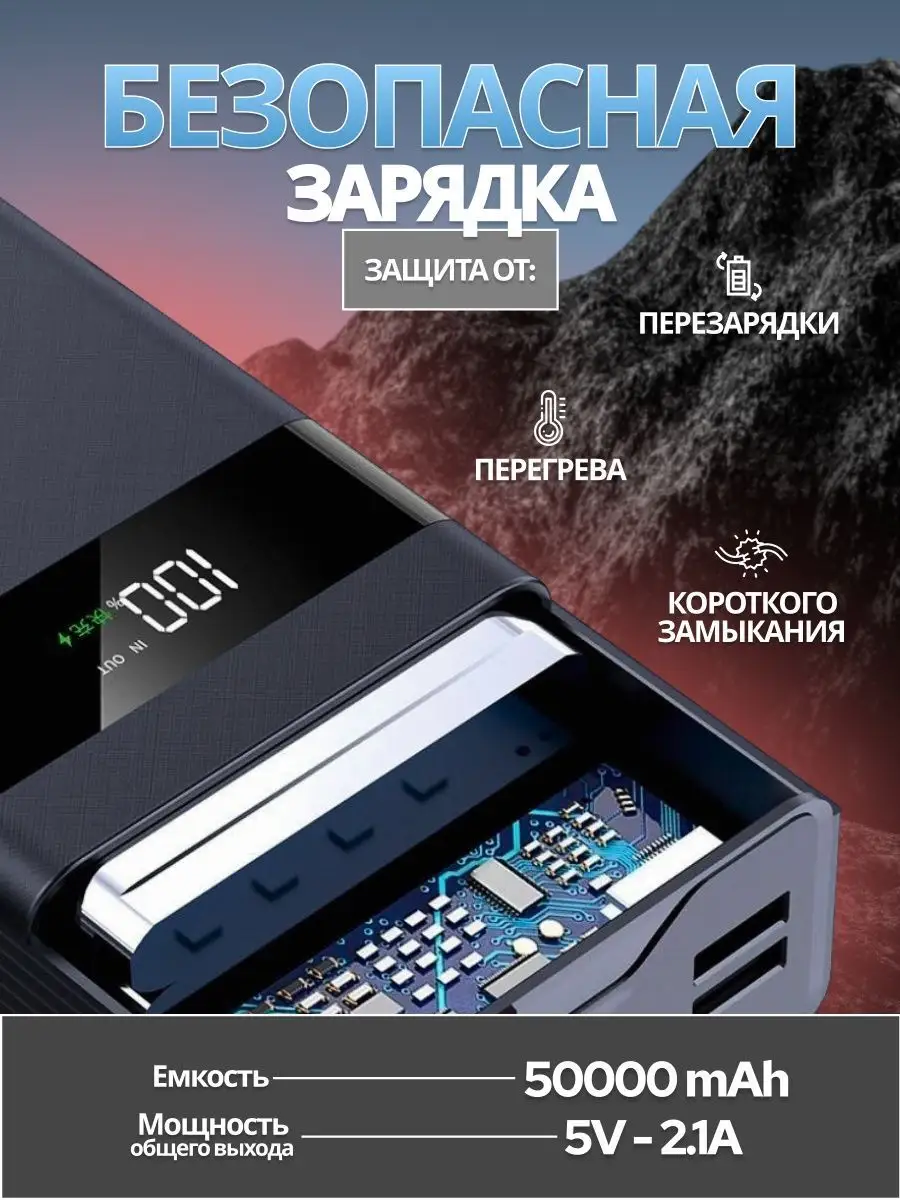 Power Bank / 50000 mah/Повер банк/Портативное зарядное Smartx 153347733  купить за 1 750 ₽ в интернет-магазине Wildberries