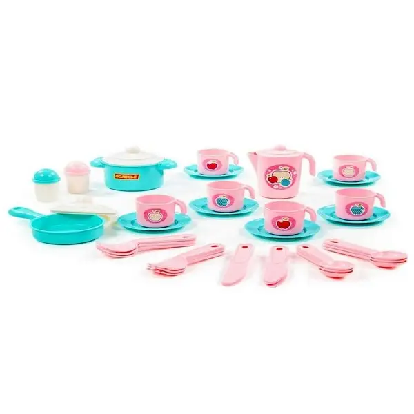 Набор детской посуды Настенька на 6 персон 38 элементов