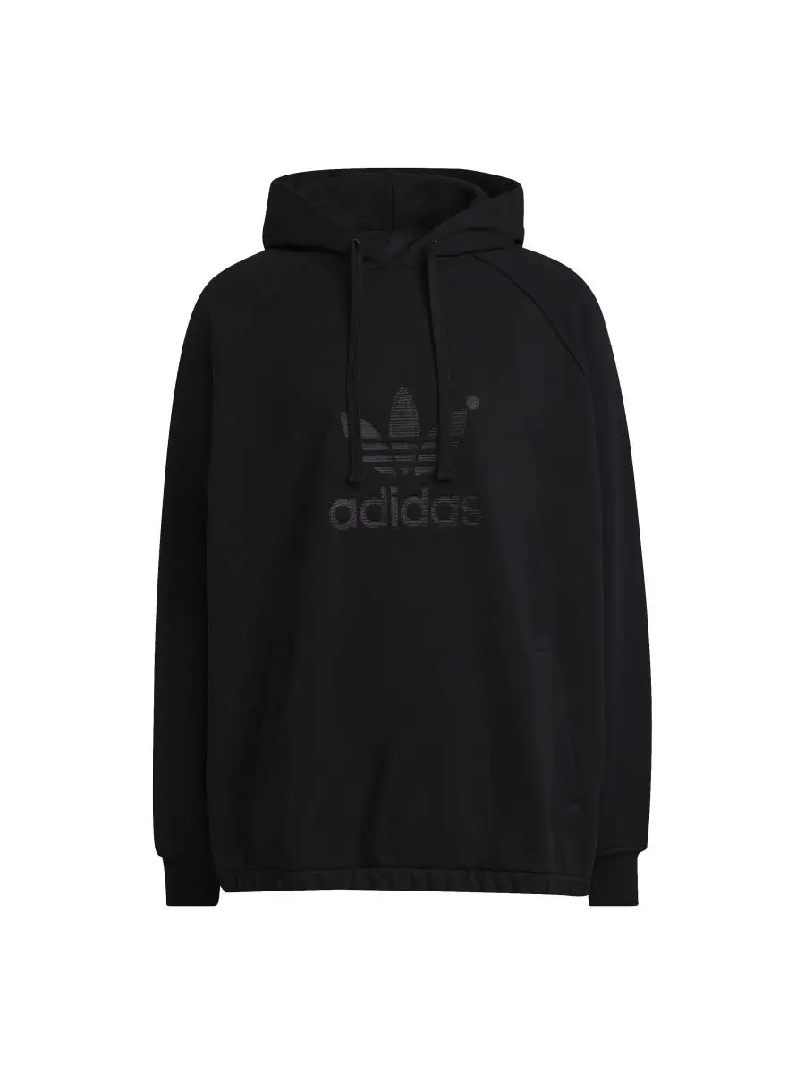 Adidas black sale trefoil hoodie