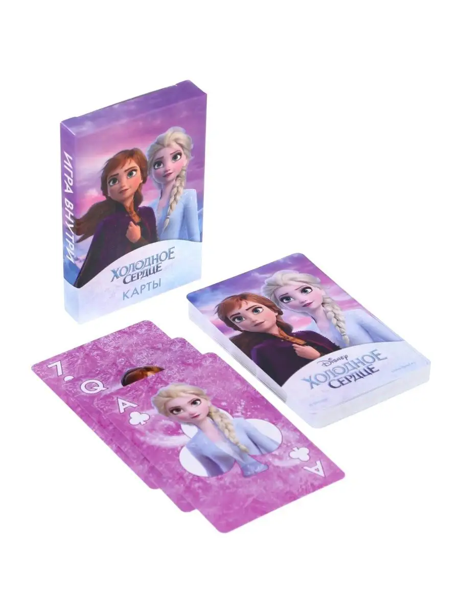 Карты игральные Холодное сердце Дисней Disney 153377076 купить за 910 драм  в интернет-магазине Wildberries