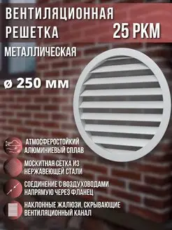 Решетка вентиляционная 250 металлическая круглая 25РКМ серая Era 153389288 купить за 3 323 ₽ в интернет-магазине Wildberries