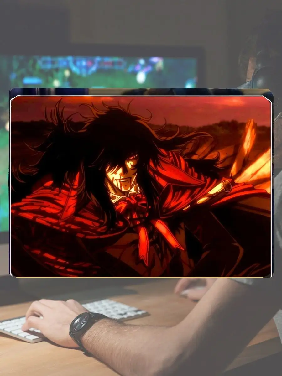 Коврик Для Мышки Аниме Алукард аниме Hellsing ОриПоди 153428253 купить за  495 ₽ в интернет-магазине Wildberries