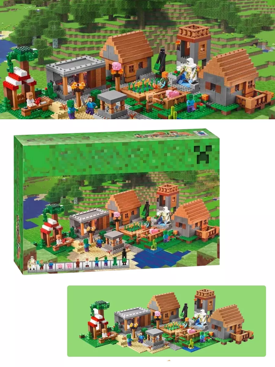 Конструктор My World Майнкрафт Minecraft Большая Деревня LEGO 153463793  купить за 3 864 ₽ в интернет-магазине Wildberries