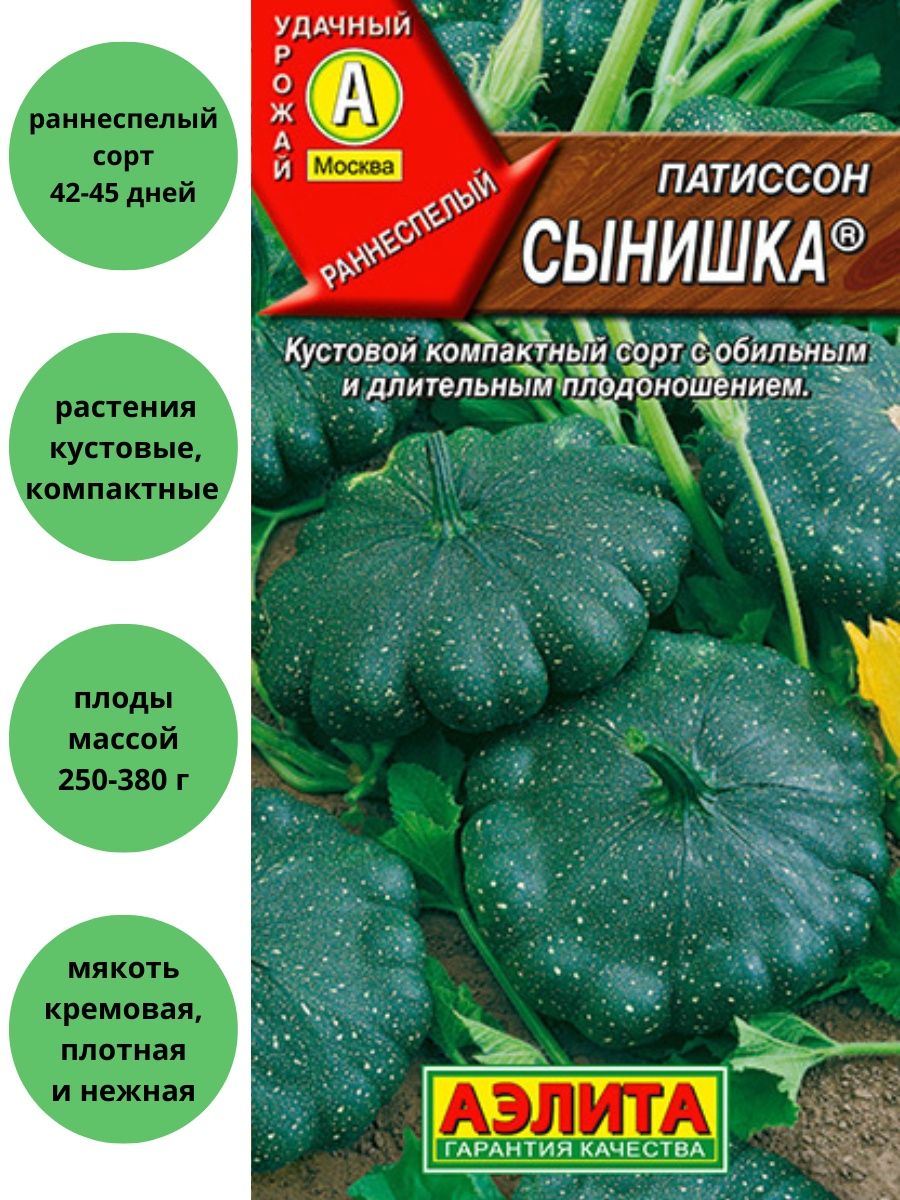 Патиссон Сынишка Агрофирма Аэлита 153505761 купить за 117 ₽ в  интернет-магазине Wildberries